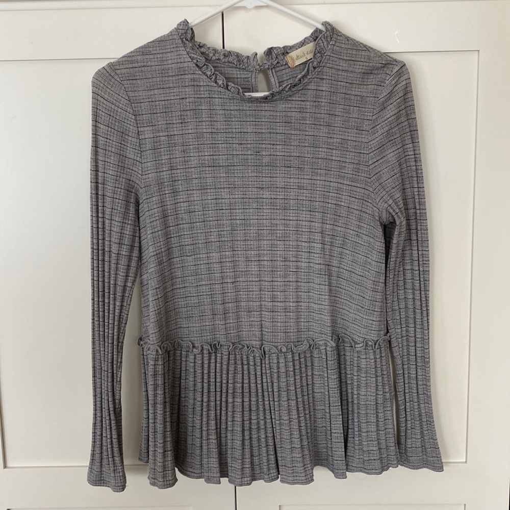 Altar’d State Gray and Black Babydoll top